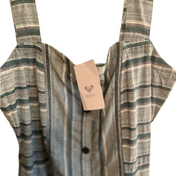 Roxy Blue and White Striped Dress - Picture 2 of 10